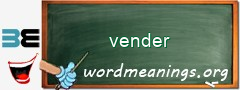 WordMeaning blackboard for vender